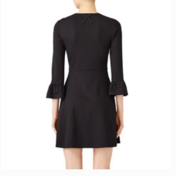 kate spade ponte fit and flare black dress s nwot - Picture 4 of 9